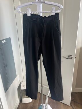 Black Drawstring Casual Pants